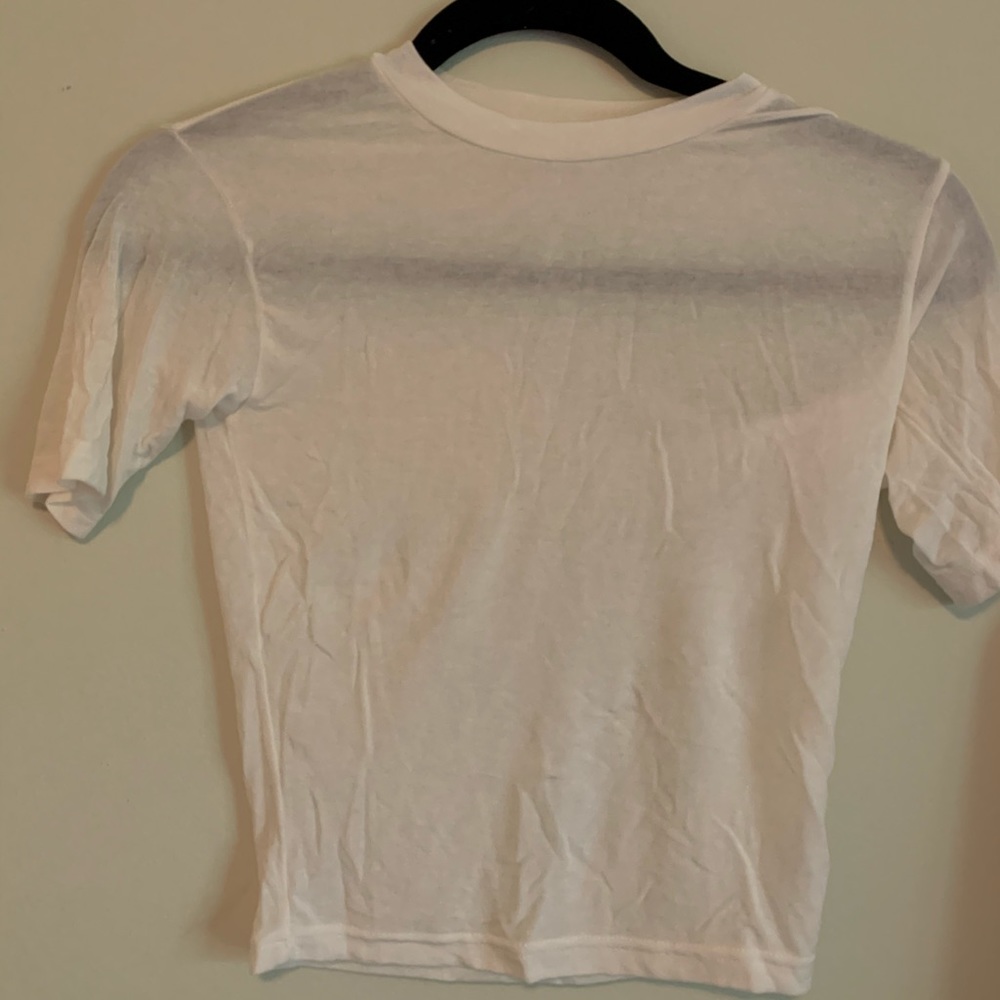 Sheer cropped tee